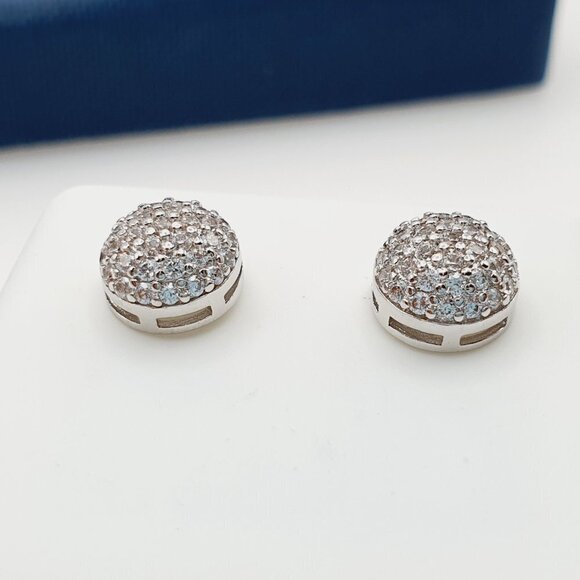 "925 Sterling Silver Plated CZ Earrings, EVBRS469 - Picture 7 of 10